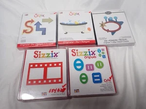 Sizzix Dies Set Of 5 - Retro sign, Dress ups bath, Charms buckles, Film, Arrows - Picture 1 of 2