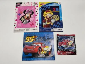 16 Pc Disney Jr Minnie/Mickey Roadster Spinmaster, 24 Pc Cars Puzzles (Lot Of 3) - Picture 1 of 6