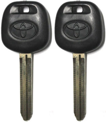 2 NEW TOYOTA REPLACEMENT UNCUT TRANSPONDER 4D CHIP CAR IGNITION KEY - WITH LOGO - Image 1 of 4
