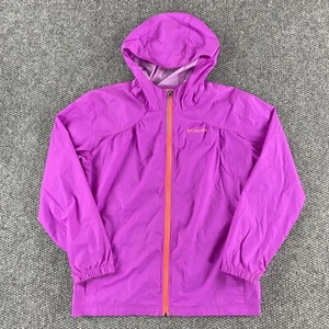 Columbia Girls Windbreaker Lightweight Jacket Full Zip Purple Size XL 18/20 - Picture 1 of 11