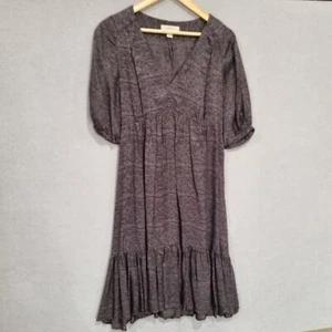 COUNTRY ROAD Sz 12 Dress Mocha Black Breathable Viscose sateen knee length - Picture 1 of 18