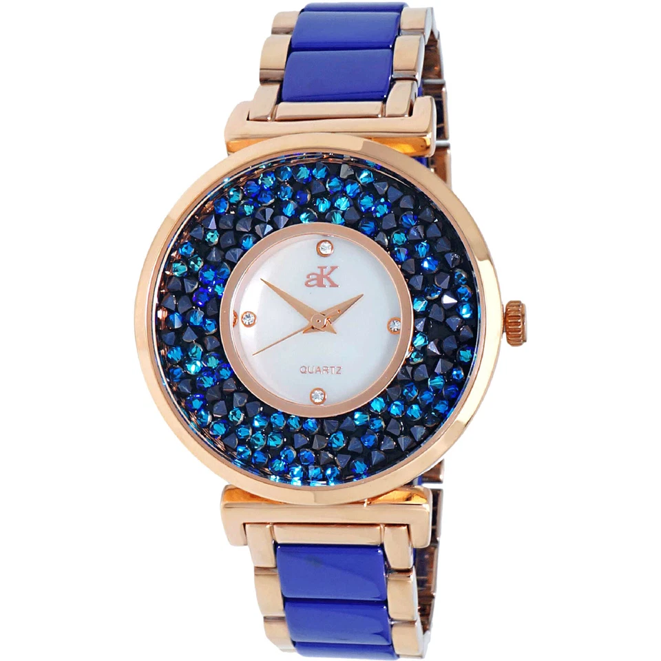 Adee Kaye Women's Watch Pisa Quartz Blue and White Mop Dial Bracelet AK8663 - Image 1 of 1