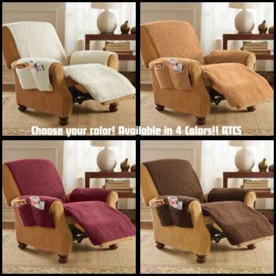 保护性柔软抓绒躺椅套带口袋储物 5 色 — 第 1/4 张图片