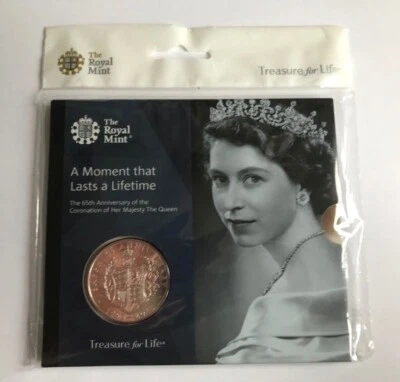 Simply Coins~ 2018 65TH ANNIVERSARY CORONATION 5 POUND ROYAL MINT PACK BU BUNC - Image 1 of 3