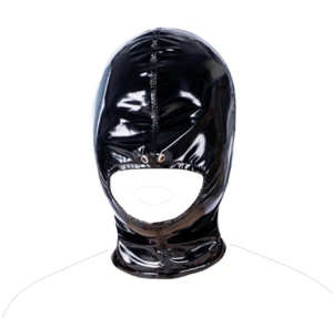 Wetlook Faux Leather Half-Face Open Mask Hood Head gear Headgear nose holes - Picture 1 of 6