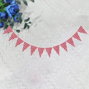 Pennant String Flags Blank Pennant Flag Banner Garlands Plaid Pennant Banner - Picture 1 of 11