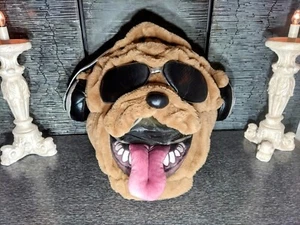 DJ Dog Party Mask Oversized Plush Full-Head Costume Halloween Accessory - New - Picture 1 of 14