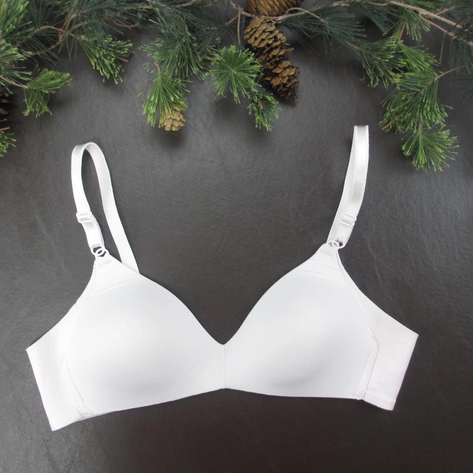 Sujetador Warner's Talla 34A Rosa Acolchado Inalámbrico Cierre Ajustable Trasero Foto 1 de 4