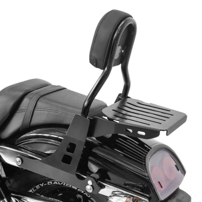 Sissy Bar CL mit Gepäckträger für Harley-Davidson Dyna Fat Bob 10-17 schwarz - Bild 1 von 4