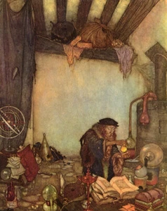 Edmund Dulac The Alchemist 1912 17"x 22" Archival Art Print - Picture 1 of 1