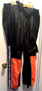 Harley Davidson Reflective Rain Pants Riding Overalls Stirrup L Excellent shape - Picture 1 of 6