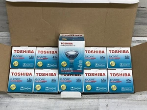 TOSHIBA 5MR16/835/FL25 MR16 LED Lamp 4.5w 3500K Bright White 12volt Set of 10 - Picture 1 of 5