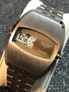 Rare Vintage Waltham Automatic 17 Jewel Men’s Watch West Germany Stainless Runs - Picture 1 of 20
