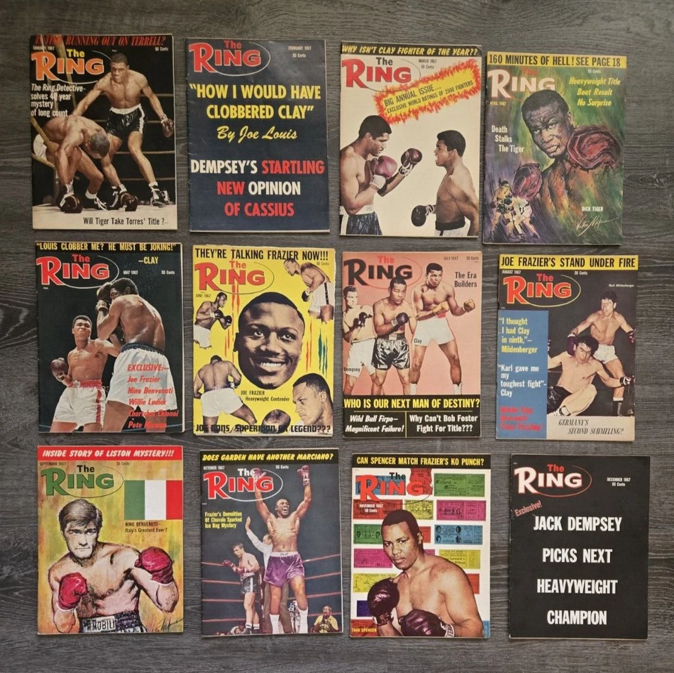 1967 The Ring Magazine All 12 Issues / Complete Set, Boxing, Ali, Frazier - Image 1 of 4