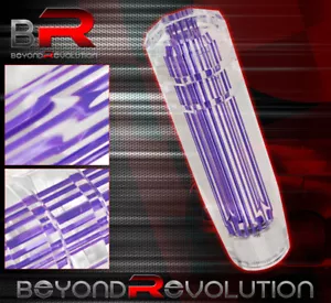 For Hyundai 6" 12X1.25mm Clear 3D Long Extended Shift Knob Manual Purple - Picture 1 of 2