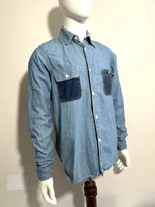 PRPS Premium Japanese Selvedge Denim Shirt M 100% Cotton Made in Japan 39" Chest - Picture 1 of 21