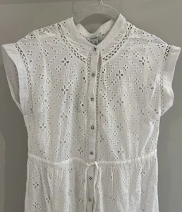 NWT Sundance Catalog Long White “Brea Eyelet Dress” Size S $218 - Picture 1 of 5