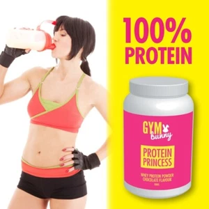 GYM BUNNY PROTEIN PRINCESS WHEY PROTEIN ISOLAT PULVER CHOC - 100% PROTEIN - Bild 1 von 3