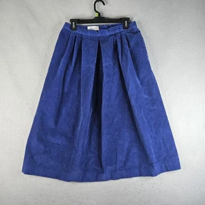 Falda Vintage Club Classics Mujer 16 Azul Pana Plisada Línea A Midi Años 80 - Imagen 1 de 11