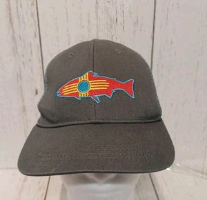 Rep Your Water Trucker Hat Fishing Mesh Snap Back Adjustible Gray Fish - Picture 1 of 6