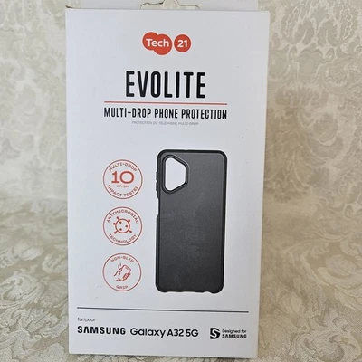 Tech21 Evo Lite for Samsung Galaxy A32 5G Case Antimicrobial, drop tested– Black - Image 1 of 3