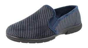 DB Shoes Herren 2V Fit Slipper Klassische Halbschuhe Schuhe in Marine/Schwarz, Größen 6 bis 12 - Bild 1 von 12