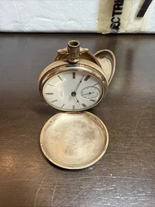 ANTIQUE AW.Co WALTHAM ENGRAVED HUNTER POCKET WATCH WM ELLERY MODEL Lot C - Picture 1 of 13