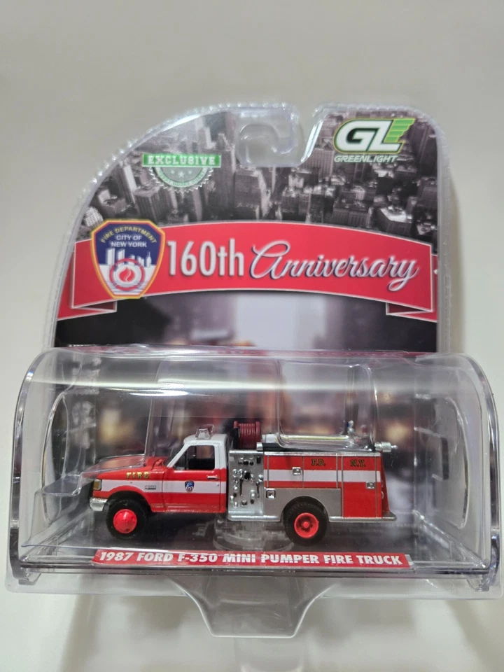 Greenlight 1/64th scale FDNY 1987 Ford F-350 Mini Pumper Fire Truck - FDNY 160th - Image 1 of 2