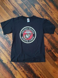 United States Marine Corps Logo Black T-Shirt (Youth Large)*EXCELLENT CONDITION* - Picture 1 of 3
