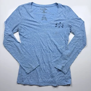 Salt Life Damen Langarmshirt V-Ausschnitt Blau Medium Live Salty Since 2003 - Bild 1 von 7