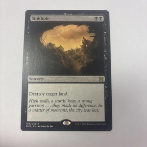 Sinkhole LP Eternal Masters English MTG 106 / 249 Black Sorcery Destroy Any Land - Picture 1 of 10