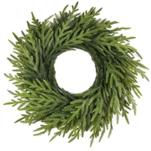 26 Inch Realistic Christmas Wreath, Soft Bendable Christmas Wreaths for Front... - Picture 1 of 8