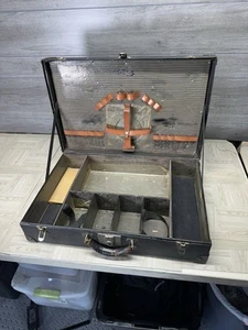 Laub Koffer Anfang 1900 Auto Picknick Koffer Antik USA Made - Bild 1 von 18