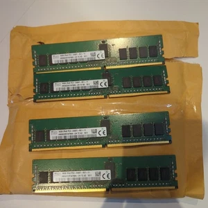 SK Hynix 64GB (4x16GB) DDR4-2400 ECC registered UDIMM Memory HMA82GR7AFR8N-UH - Picture 1 of 2