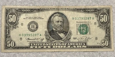 50 Dollars Bill. Series 1974 - Image 1 of 2