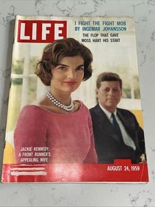 VTG Life Magazine August 24, 1959 Jackie and John F. Kennedy - Picture 1 of 3