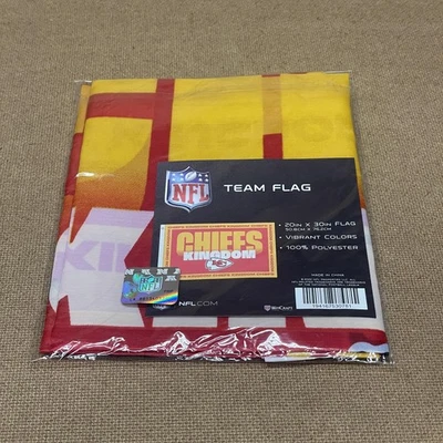 Kansas City Chiefs Team Flag NFL Football 20x30 Chiefs Kingdom Red Yellow Banner - Image 1 of 4