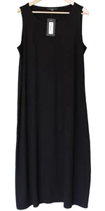Bryn Walker NWT Stretch Modal Ponte PIERS DRESS Sleeveless Shift SZ M $192 Black - Picture 1 of 8