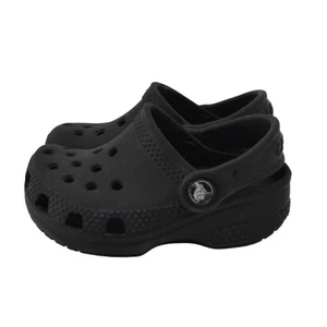 Crocs Größe 2 3 schwarz Baby Slipper Kleinkind solide Sandalen - Bild 1 von 11