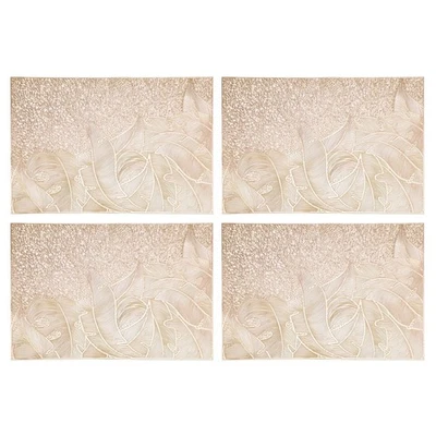 4pcs Heat Resistant Rectangular PVC Placemats Easy to Clean Table Mats - Image 1 of 4