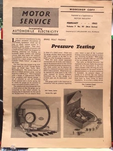 Austin A60 Bremsfehlersuche Druckprüfung Motor Service Nachtrag 1963 - Bild 1 von 2