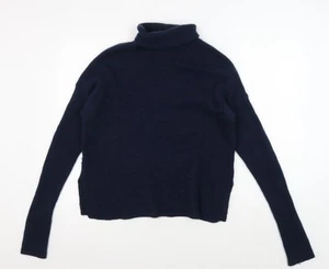 Jigsaw Women's Blue Cashmere Roll Neck Jumper M - Picture 1 of 12