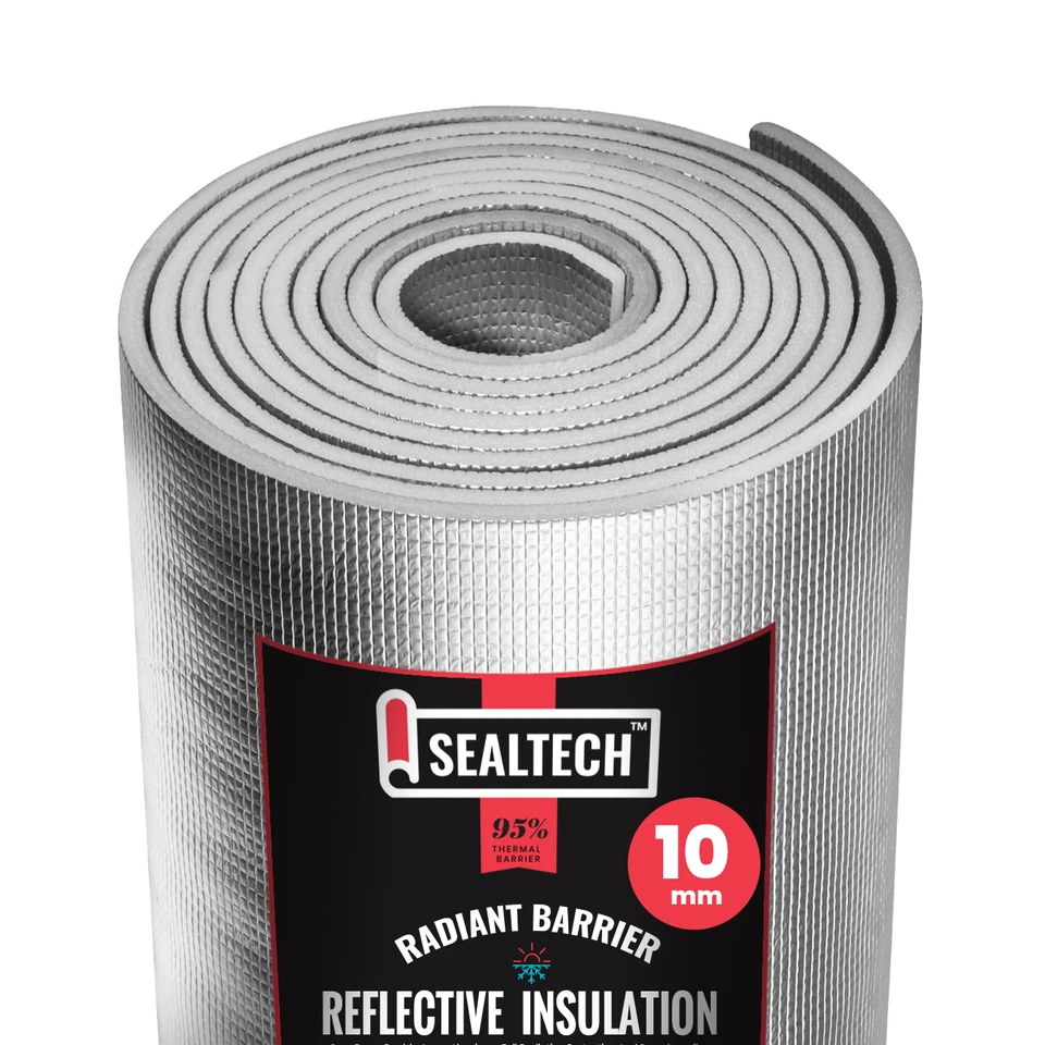 SEALTECH - 10mm Reflective Insulation roll Foam Core Radiant Barrier, Foil Wrap - Image 1 of 1
