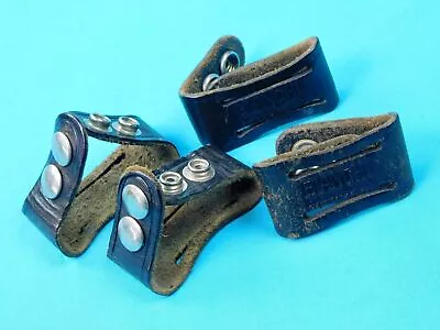 Set of 4 Vintage US Bianchi Leather Belt Loop Loops - Image 1 of 4