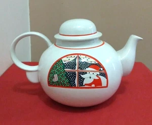 Época por NORITAKE Twas La Noche Antes de Navidad Cerámica Tetera Tapa Santa MSM - Imagen 1 de 7