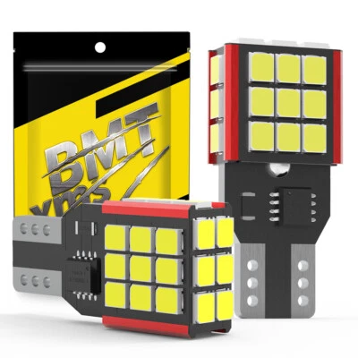 2X Bombilla LED de reversa de respaldo blanca T15 921 para Mazda MX-5 MIATA 2006-2015 Foto 1 de 4