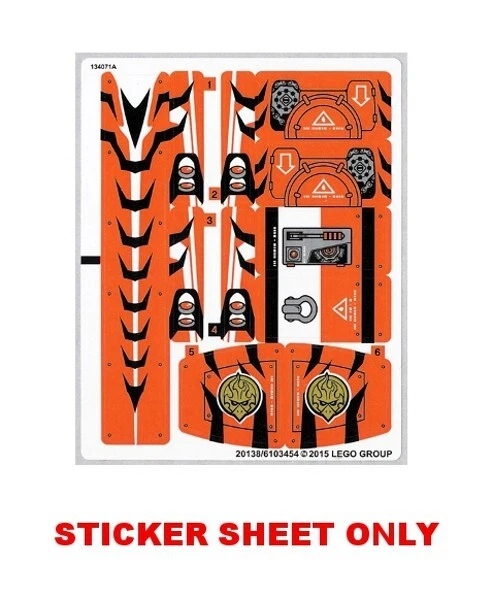 LEGO 70224 - Legends of Chima - Tiger's Mobile Command - STICKER SHEET - Image 1 of 1