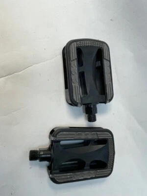 VP 610 Resin Platform Pedals 1/2 inch Axle Black Silver PD13X - Image 1 of 2