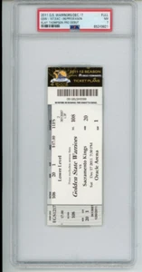 2011 RC Klay Thompson NBA Debut w Steph Curry Golden State Warriors Ticket PSA 7 - Picture 1 of 5