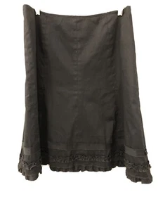 Cynthia Cynthia Steffe Women's Knee Length A-Line Skirt Cotton Black Size 14 - Picture 1 of 7